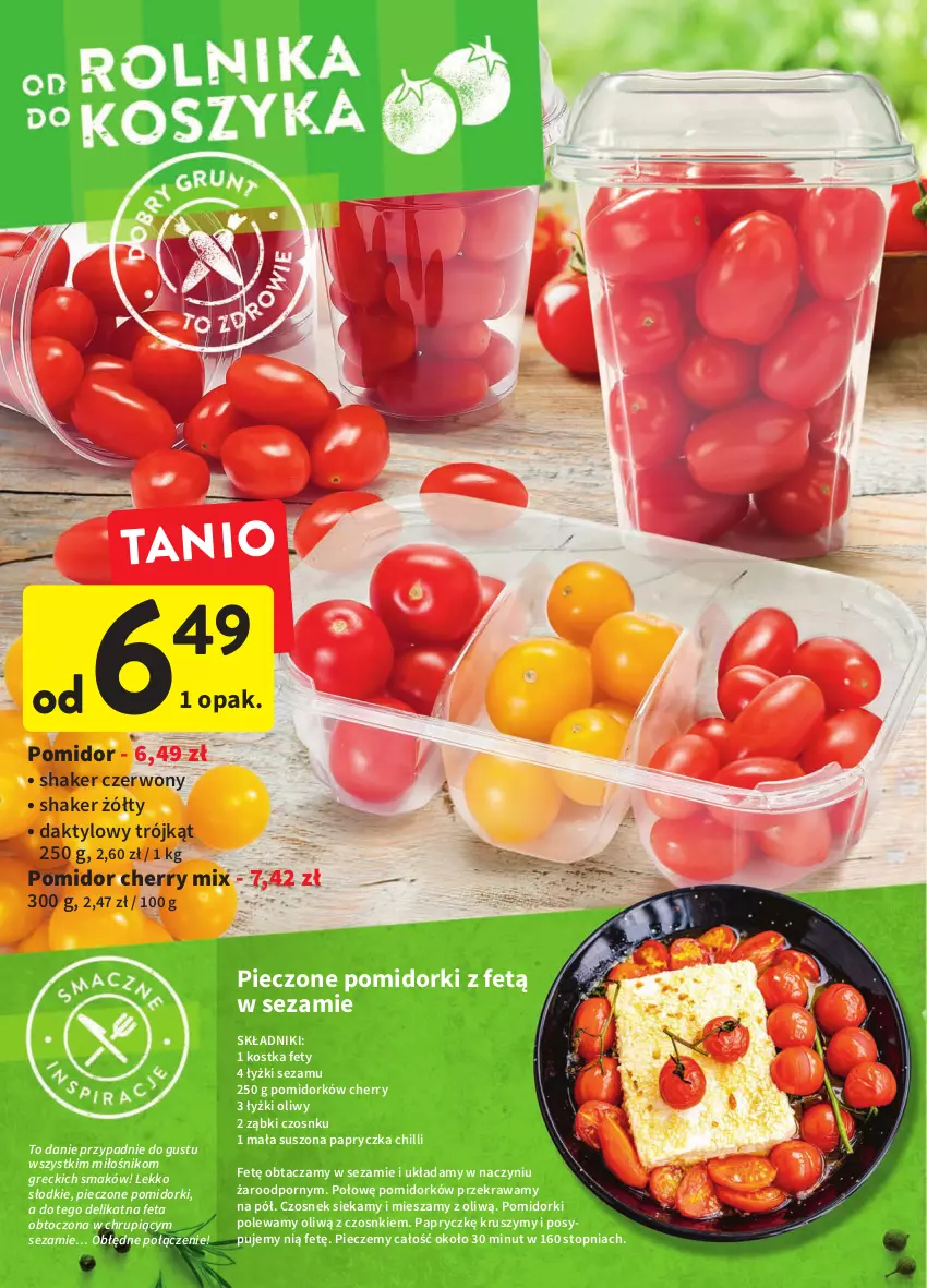 Gazetka promocyjna Intermarche - ważna 12.05 do 18.05.2022 - strona 10 - produkty: Czosnek, Feta, Piec, Pomidorki, Por, Sezam, Top