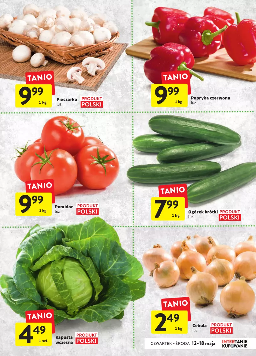 Gazetka promocyjna Intermarche - ważna 12.05 do 18.05.2022 - strona 11 - produkty: Cebula, Ogórek, Papryka, Papryka czerwona, Piec, Pieczarka