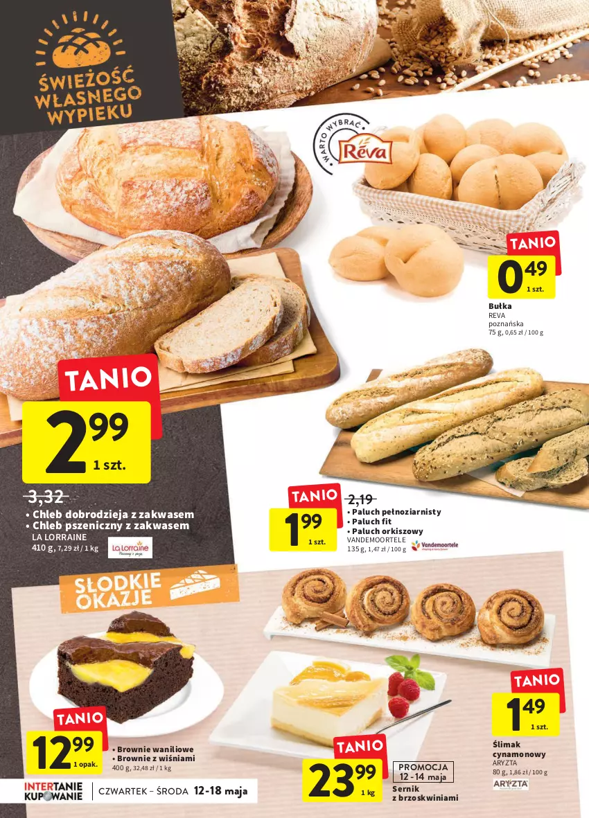 Gazetka promocyjna Intermarche - ważna 12.05 do 18.05.2022 - strona 14 - produkty: Brownie, Bułka, Chleb, Ser