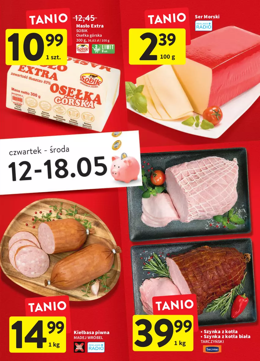 Gazetka promocyjna Intermarche - ważna 12.05 do 18.05.2022 - strona 5 - produkty: Kiełbasa, Kiełbasa piwna, Madej Wróbel, Masło, Ser, Szynka, Tarczyński