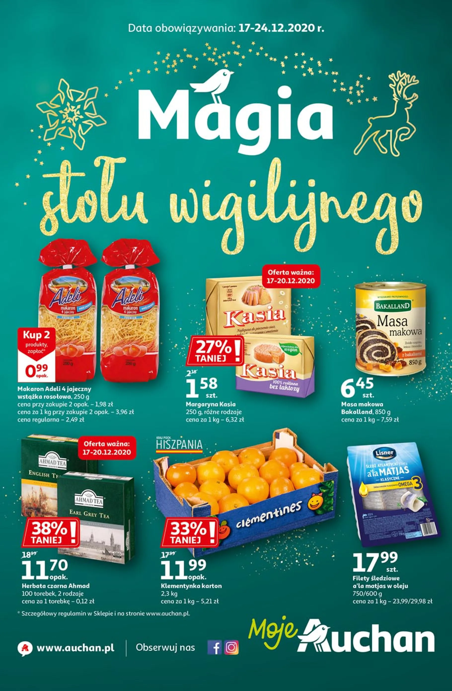 Gazetka promocyjna Auchan - Wigilia - ważna 17.12 do 24.12.2020 - strona 1