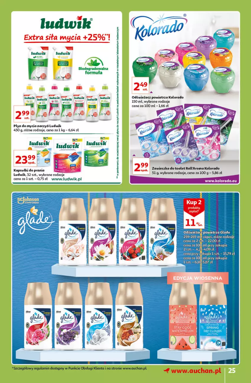 Gazetka promocyjna Auchan - Znane lubiane Marki Hipermarkety - ważna 31.03 do 06.04.2022 - strona 25 - produkty: Do mycia naczyń, Gra, Kapsułki do prania, Kolorado, Ludwik, Odświeżacz powietrza, Płyn do mycia, Płyn do mycia naczyń