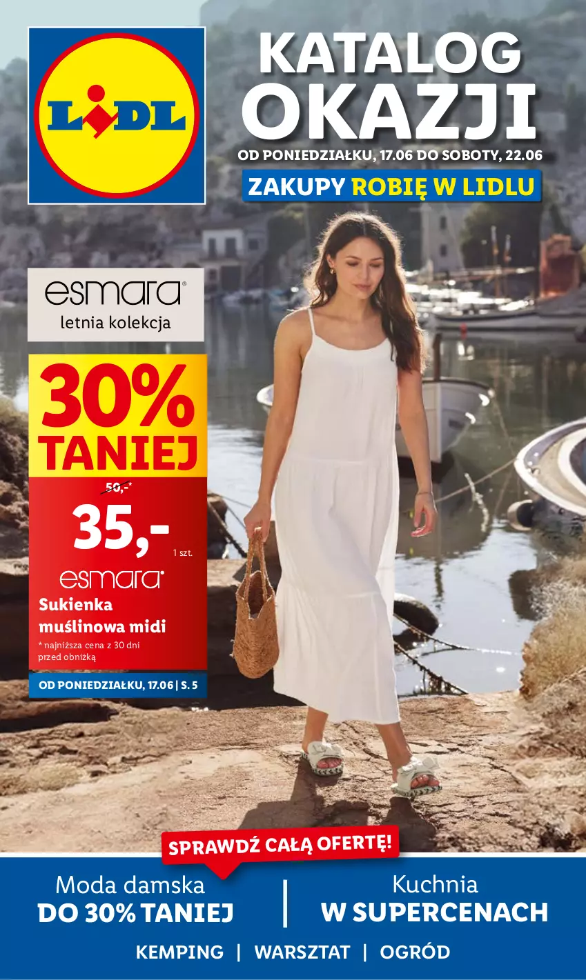 Gazetka promocyjna Lidl - GAZETKA - ważna 17.06 do 22.06.2024 - strona 1 - produkty: Kuchnia, Moda, Ogród, Sukienka