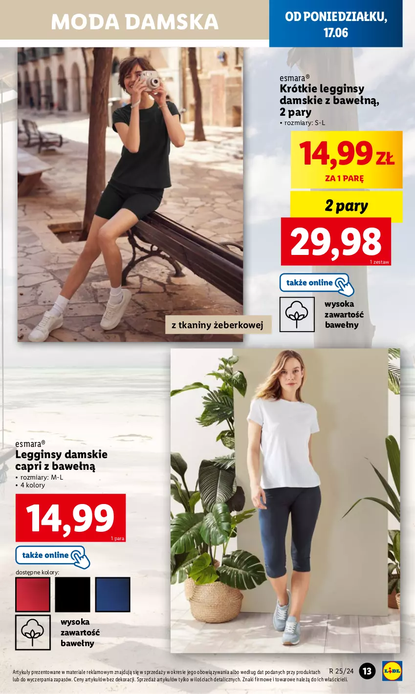 Gazetka promocyjna Lidl - GAZETKA - ważna 17.06 do 22.06.2024 - strona 13 - produkty: Gin, Legginsy, Moda, Sok