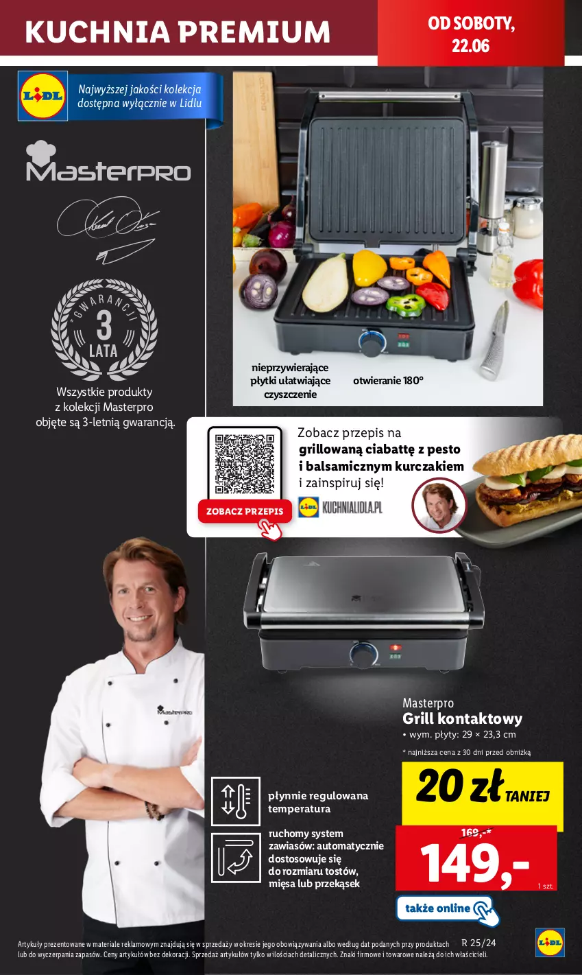 Gazetka promocyjna Lidl - GAZETKA - ważna 17.06 do 22.06.2024 - strona 29 - produkty: Grill, Grill kontaktowy, Kuchnia, Kurczak, Pesto