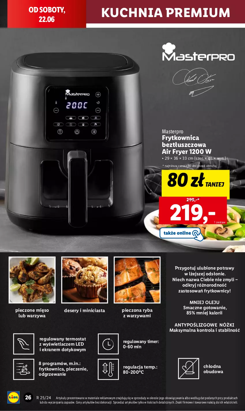 Gazetka promocyjna Lidl - GAZETKA - ważna 17.06 do 22.06.2024 - strona 30 - produkty: Deser, Gra, Kuchnia, Mięso, Olej, Piec, Ryba, Ser, Termos, Warzywa