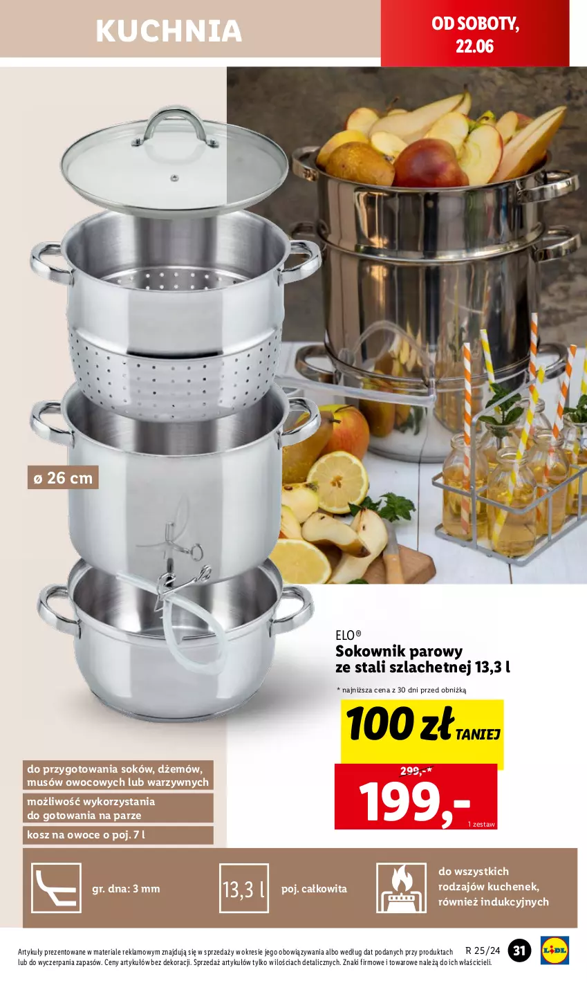 Gazetka promocyjna Lidl - GAZETKA - ważna 17.06 do 22.06.2024 - strona 35 - produkty: Dżem, Kosz, Kuchnia, Mus, Owoce, Sok