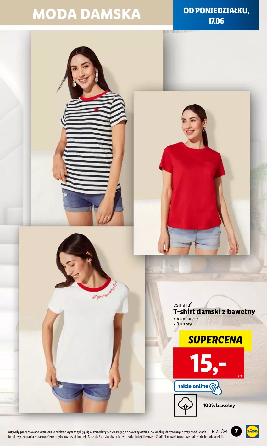 Gazetka promocyjna Lidl - GAZETKA - ważna 17.06 do 22.06.2024 - strona 7 - produkty: Moda, T-shirt