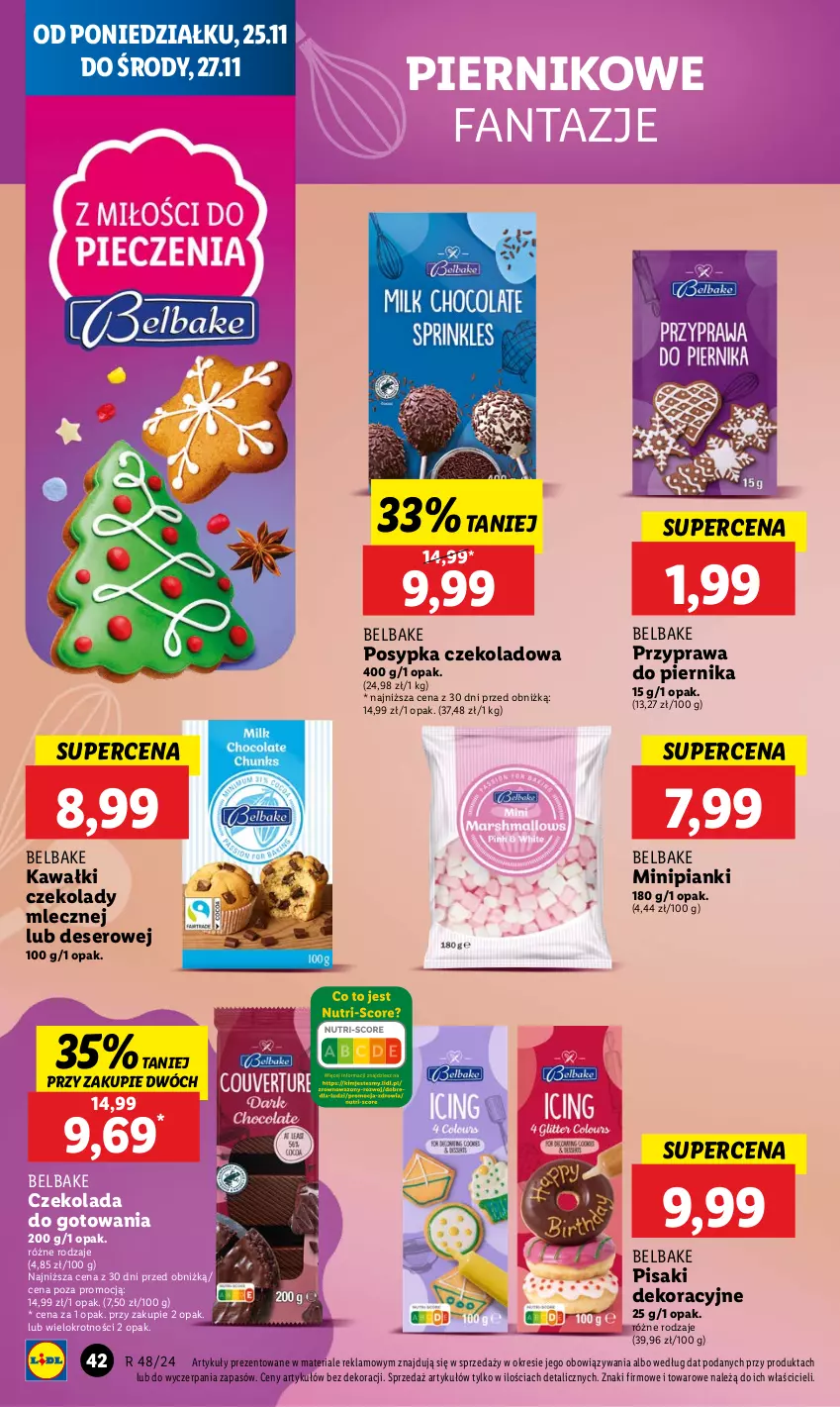 Gazetka promocyjna Lidl - GAZETKA - ważna 25.11 do 27.11.2024 - strona 44 - produkty: Czekolada, Deser, Fa, Fanta, Kawa, Piernik, Ser