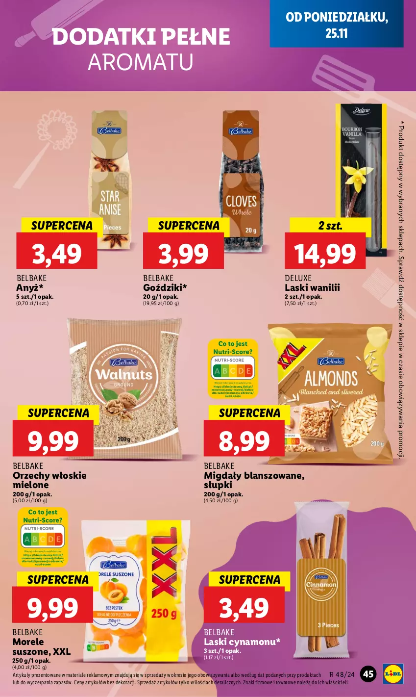 Gazetka promocyjna Lidl - GAZETKA - ważna 25.11 do 27.11.2024 - strona 47 - produkty: Migdały, Orzechy włoskie