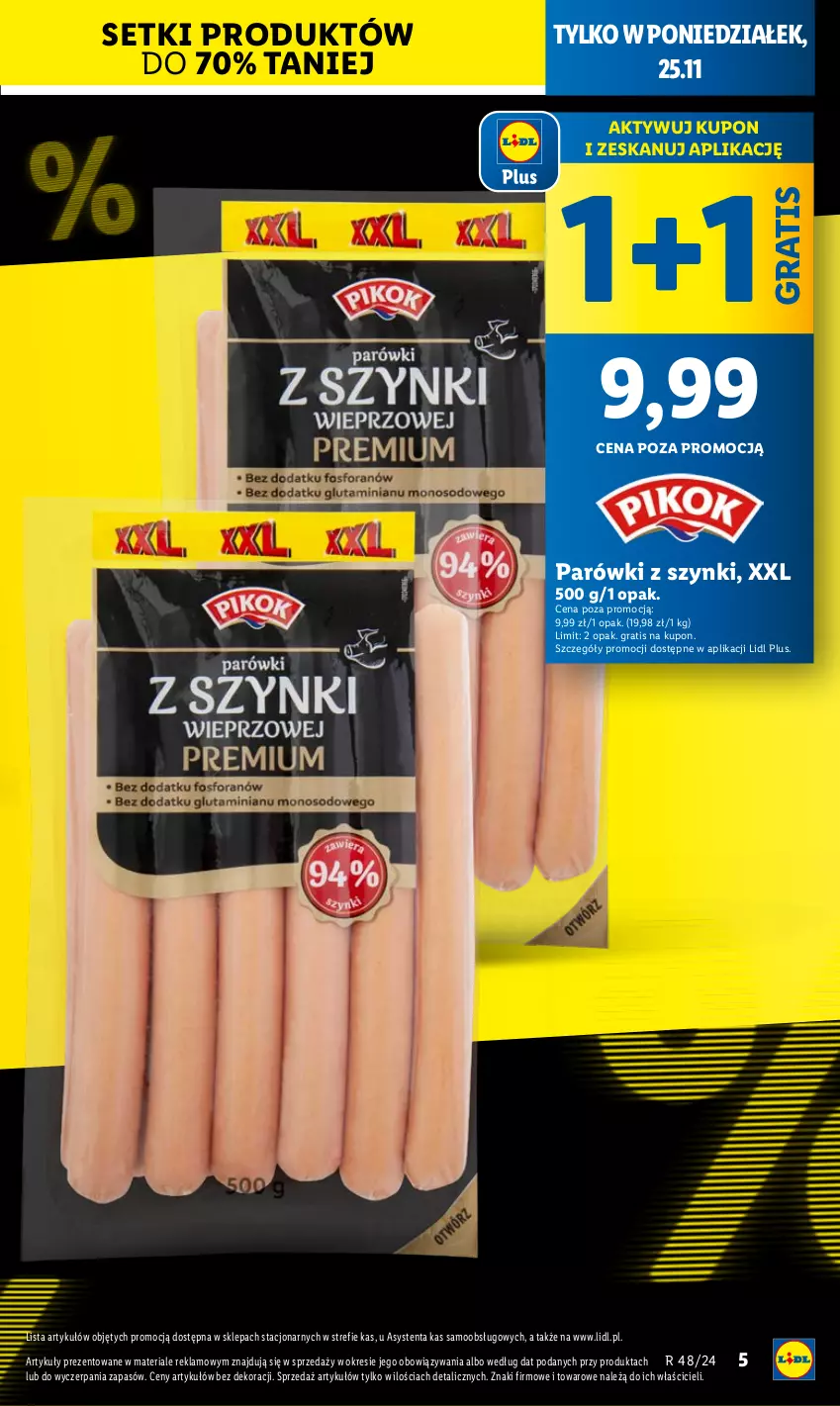 Gazetka promocyjna Lidl - GAZETKA - ważna 25.11 do 27.11.2024 - strona 5 - produkty: Gra, Parówki, Parówki z szynki