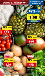 Gazetka promocyjna Lidl - GAZETKA - Gazetka - ważna od 27.11 do 27.11.2024 - strona 19 - produkty: Warzywa, Sałata masłowa, Ananas, Ziemniaki, Sałat, Owoce, Masło, Mango, Pomidory