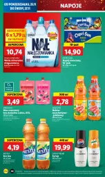 Gazetka promocyjna Lidl - GAZETKA - Gazetka - ważna od 27.11 do 27.11.2024 - strona 48 - produkty: Nałęczowianka, Por, Mus, Ice tea, Napoje, Syrop, Woda mineralna, Woda, Herbata, Napój, Nestea, Nektar