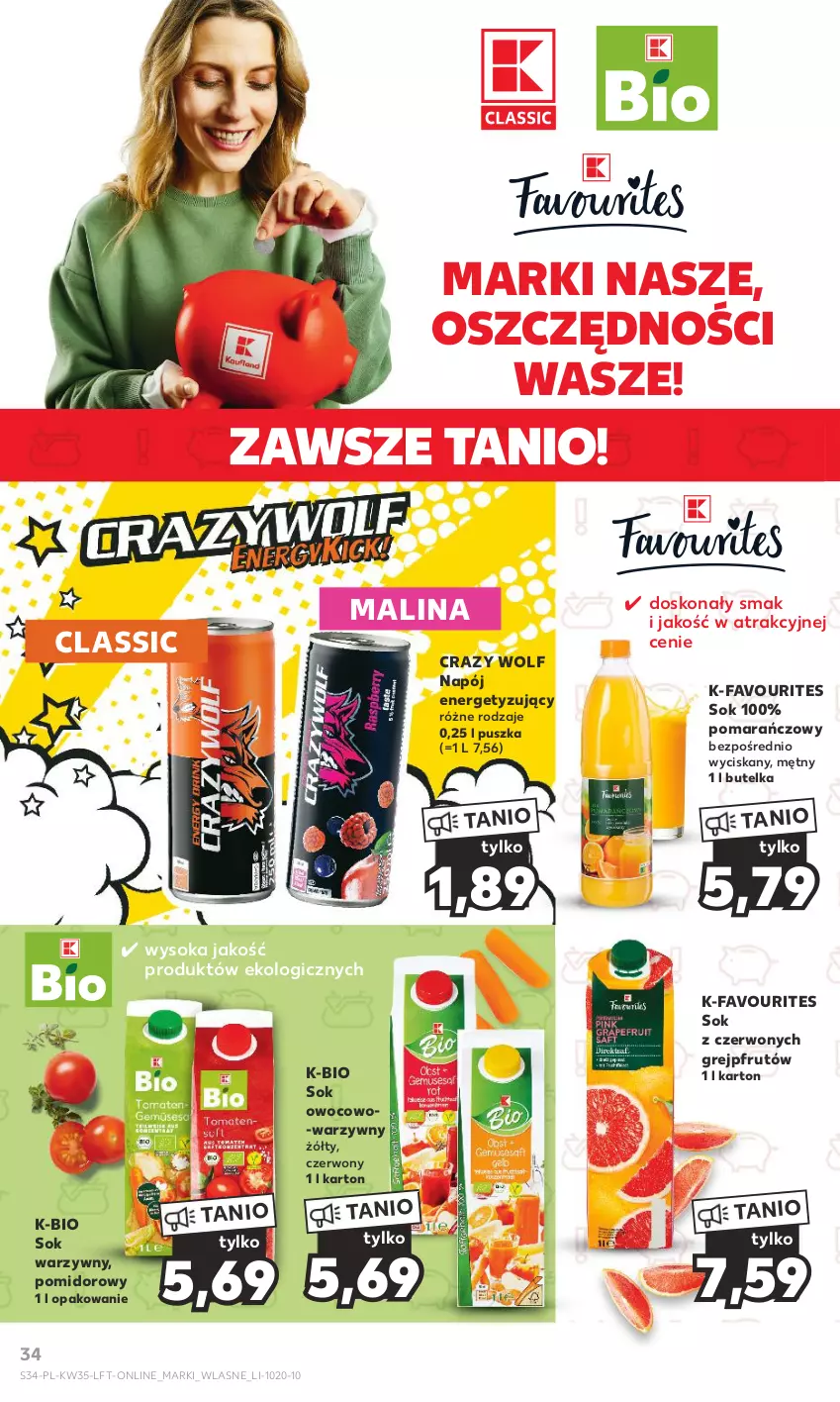 Gazetka promocyjna Kaufland - Gazetka tygodnia - ważna 31.08 do 06.09.2023 - strona 34 - produkty: Fa, Grejpfrut, Napój, Sok