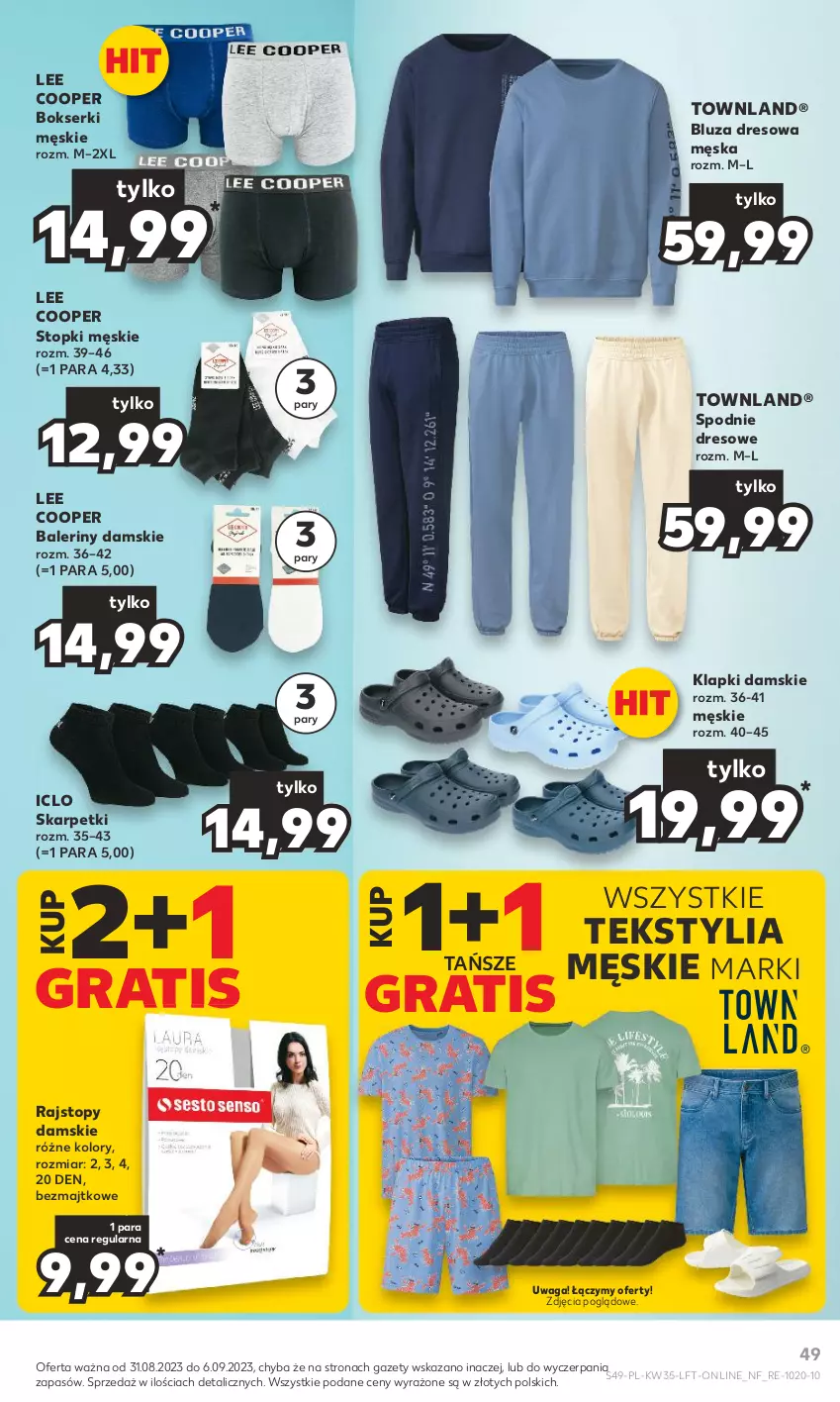 Gazetka promocyjna Kaufland - Gazetka tygodnia - ważna 31.08 do 06.09.2023 - strona 49 - produkty: Baleriny, Bluza, Bluza dresowa, Bokserki, Dres, Gra, Karp, Klapki, Rajstopy, Ser, Skarpetki, Spodnie, Spodnie dresowe, Top, Waga