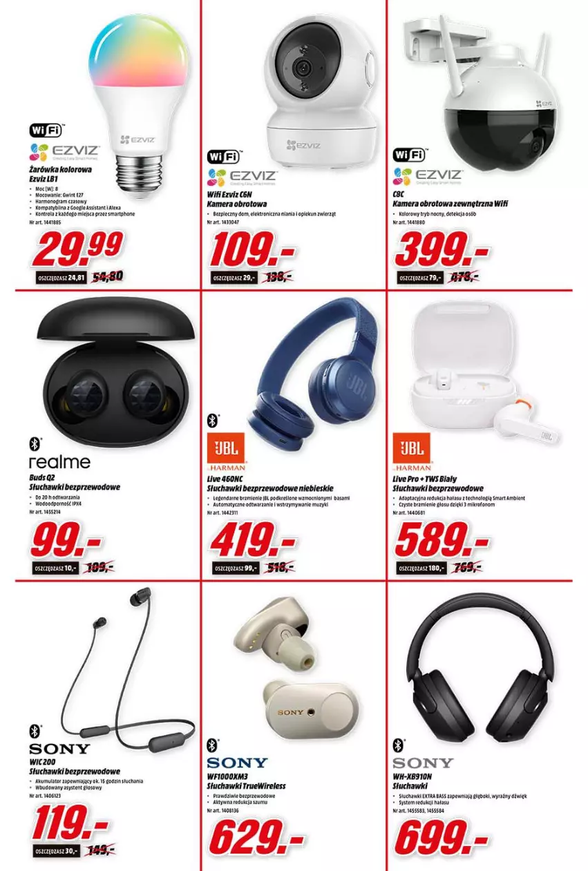 Gazetka promocyjna Media Markt - Gazetka Media Markt - ważna 16.02 do 22.02.2022 - strona 8 - produkty: Akumulator, Bezpieczny dom, Gra, JBL, Kamera, LEGO, Mikrofon, Piec, Por, Słuchawki, Słuchawki bezprzewodowe, Sony