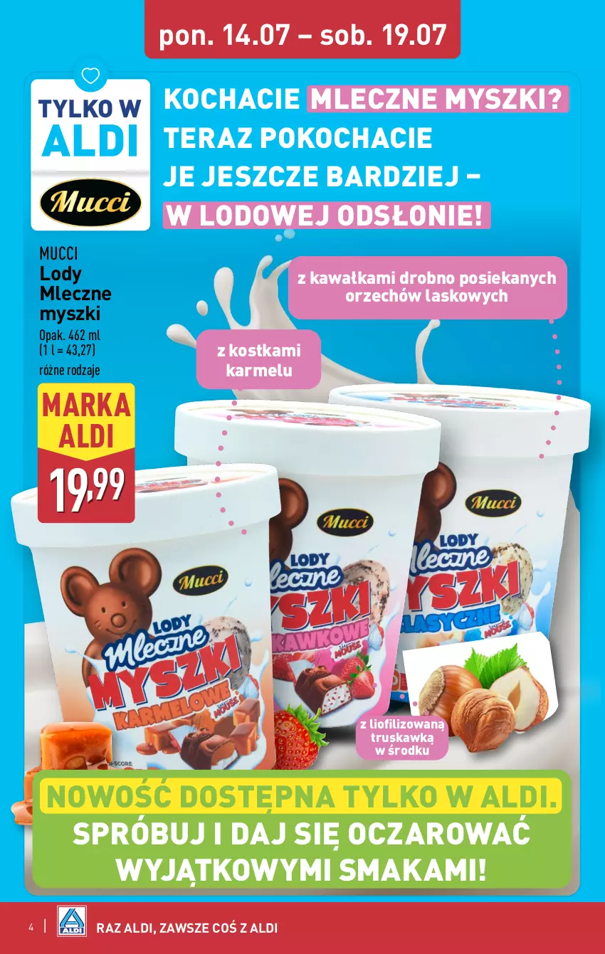 Gazetka promocyjna Aldi - Lodowy zawrót głowy - ważna 14.07 do 19.07.2025 - strona 4 - produkty: Kawa, Koc, Lody, Mysz, Tera