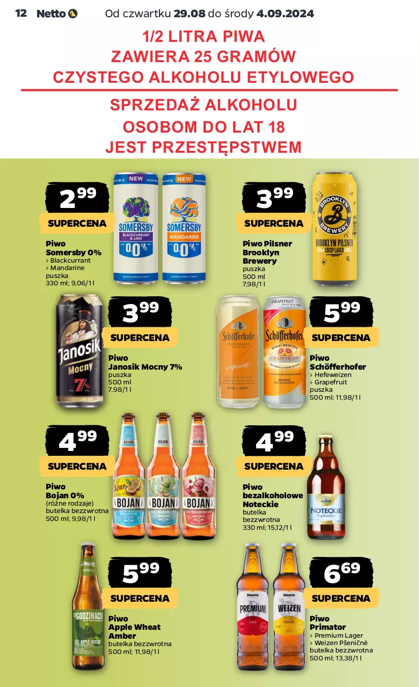 Gazetka promocyjna Netto - Artykuły spożywcze - ważna 29.08 do 04.09.2024 - strona 12 - produkty: Gra, Lack, Piwa, Piwo, Prima, Somersby