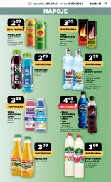 Gazetka promocyjna Netto - Artykuły spożywcze - Gazetka - ważna od 04.09 do 04.09.2024 - strona 11 - produkty: Napój energetyczny, Pepsi max, Mirinda, Napoje, LANA, Pepsi, Maliny, Lipton, Kubuś Waterrr, Oshee, Kubuś, Arbuz, Woda, Napój, Kokos