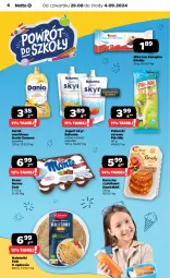 Gazetka promocyjna Netto - Artykuły spożywcze - Gazetka - ważna od 04.09 do 04.09.2024 - strona 6 - produkty: Naleśniki, Ser, Danone, Zott, Jogurt, Serek, Bakoma, Danio, Deser, Mleczna kanapka, Kinder, Monte, Jabłka