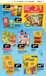 Gazetka promocyjna Netto - Artykuły spożywcze - Gazetka - ważna od 04.09 do 04.09.2024 - strona 7 - produkty: Lubella, Mus, Gra, Nesquik, Bell, Owsianka, Dzieci, Baton, Kubuś, Bella, Kakao, Napój, Nestlé, Bakalland