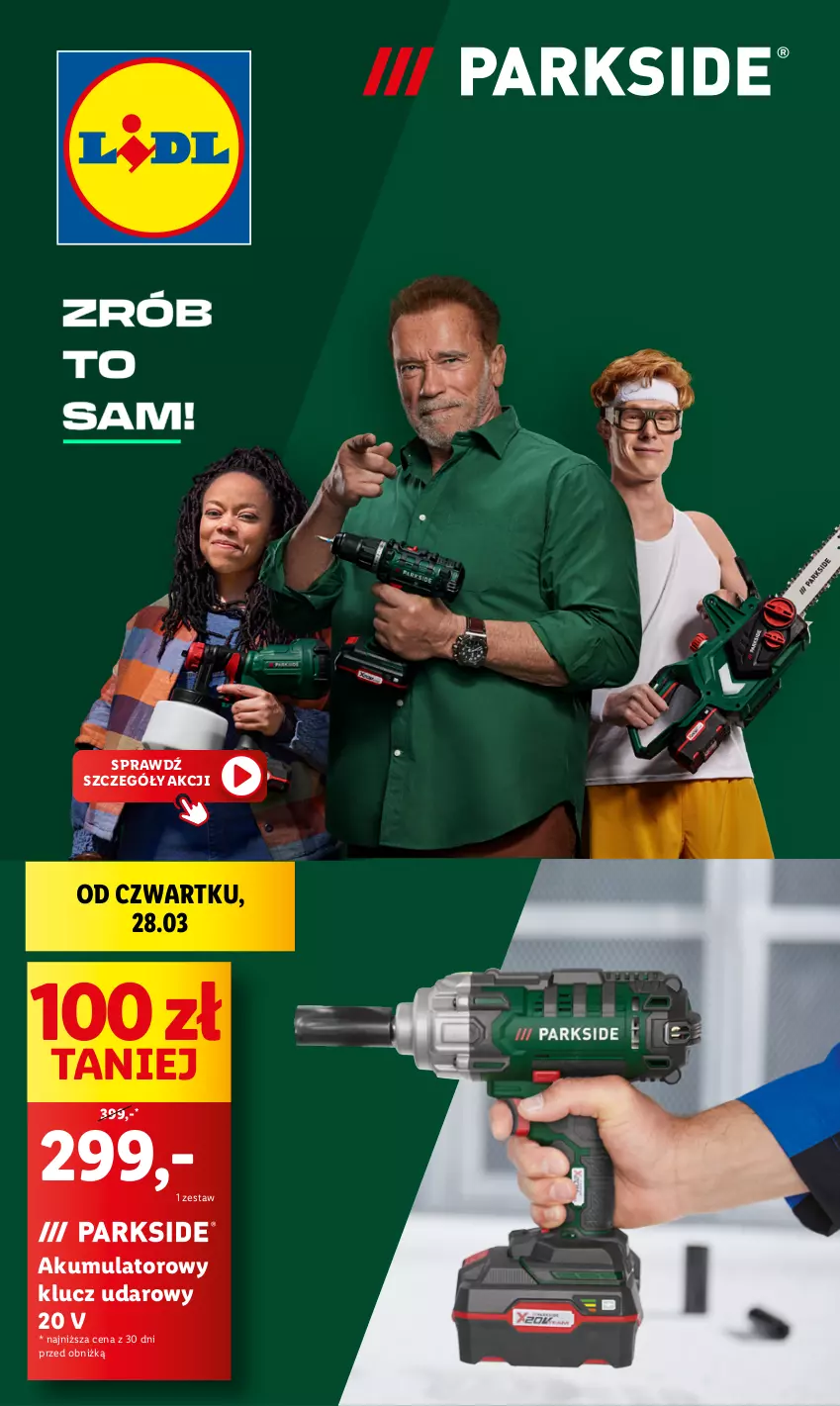 Gazetka promocyjna Lidl - KATALOG PARKSIDE - ważna 28.03 do 30.03.2024 - strona 1 - produkty: Akumulator, Klucz udarowy, Zestaw akumulatorowy