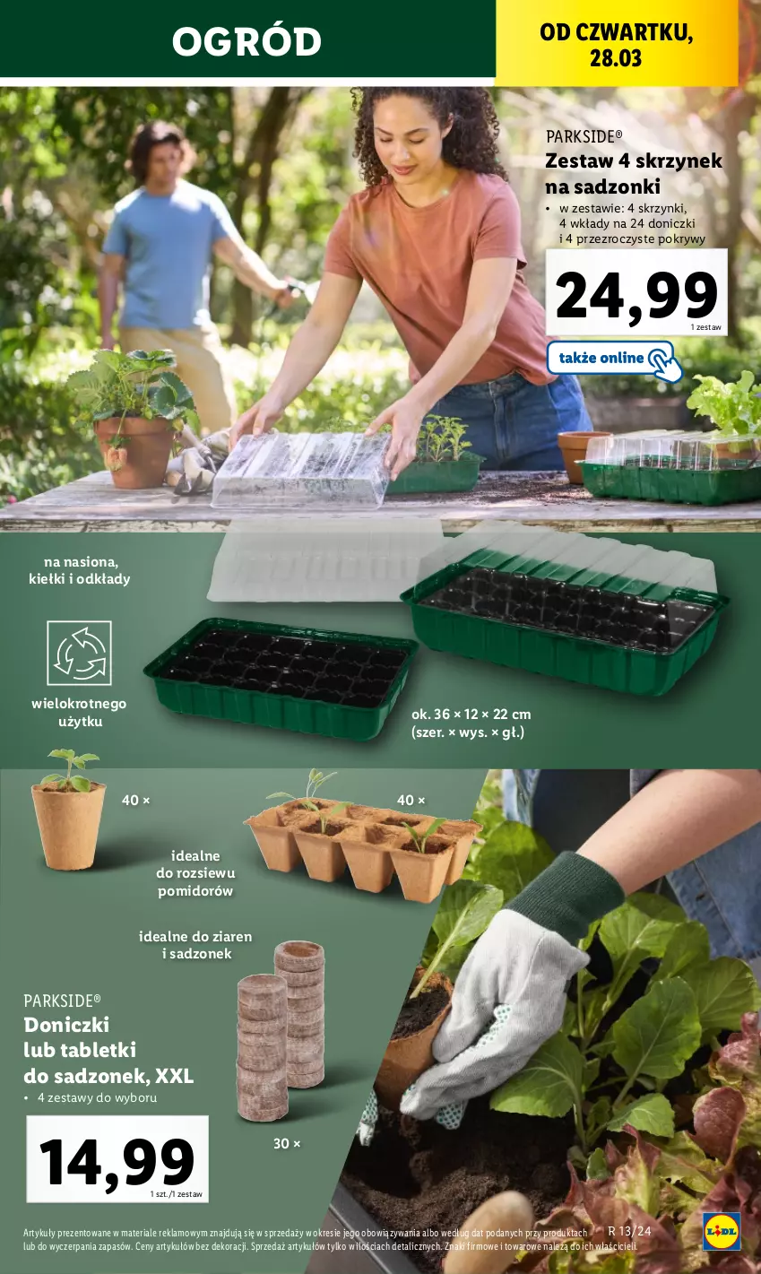 Gazetka promocyjna Lidl - KATALOG PARKSIDE - ważna 28.03 do 30.03.2024 - strona 13 - produkty: Kiełki, Ogród, Parkside, Tablet