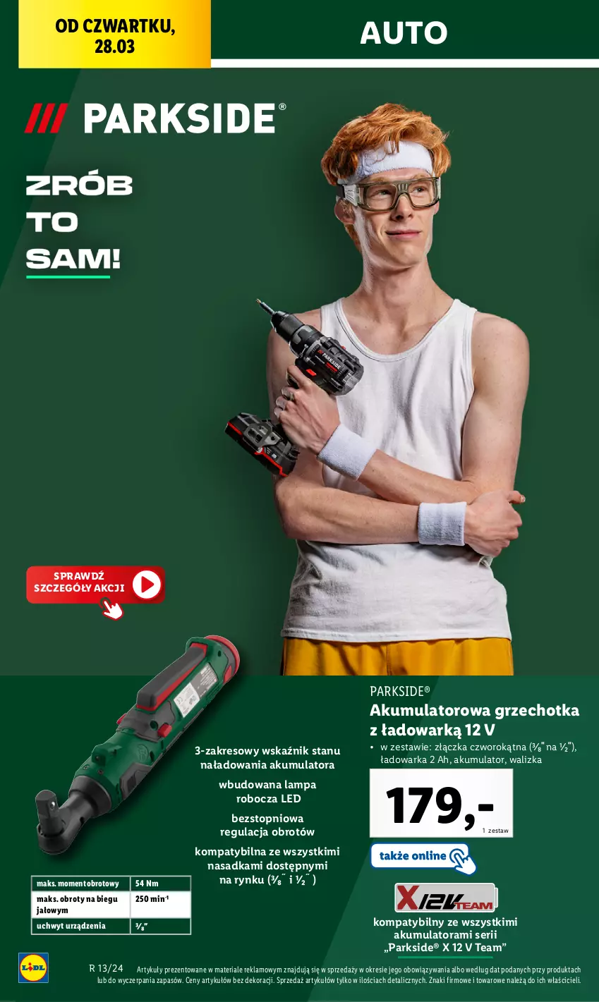 Gazetka promocyjna Lidl - KATALOG PARKSIDE - ważna 28.03 do 30.03.2024 - strona 2 - produkty: Akumulator, Lampa, Lampa robocza LED, Parkside, Ser, Top, Walizka, Warka