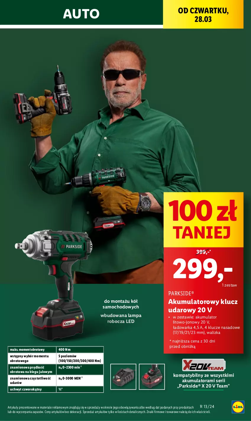 Gazetka promocyjna Lidl - KATALOG PARKSIDE - ważna 28.03 do 30.03.2024 - strona 3 - produkty: Akumulator, Klucz udarowy, Lampa, Lampa robocza LED, Parkside, Ser, Walizka, Warka