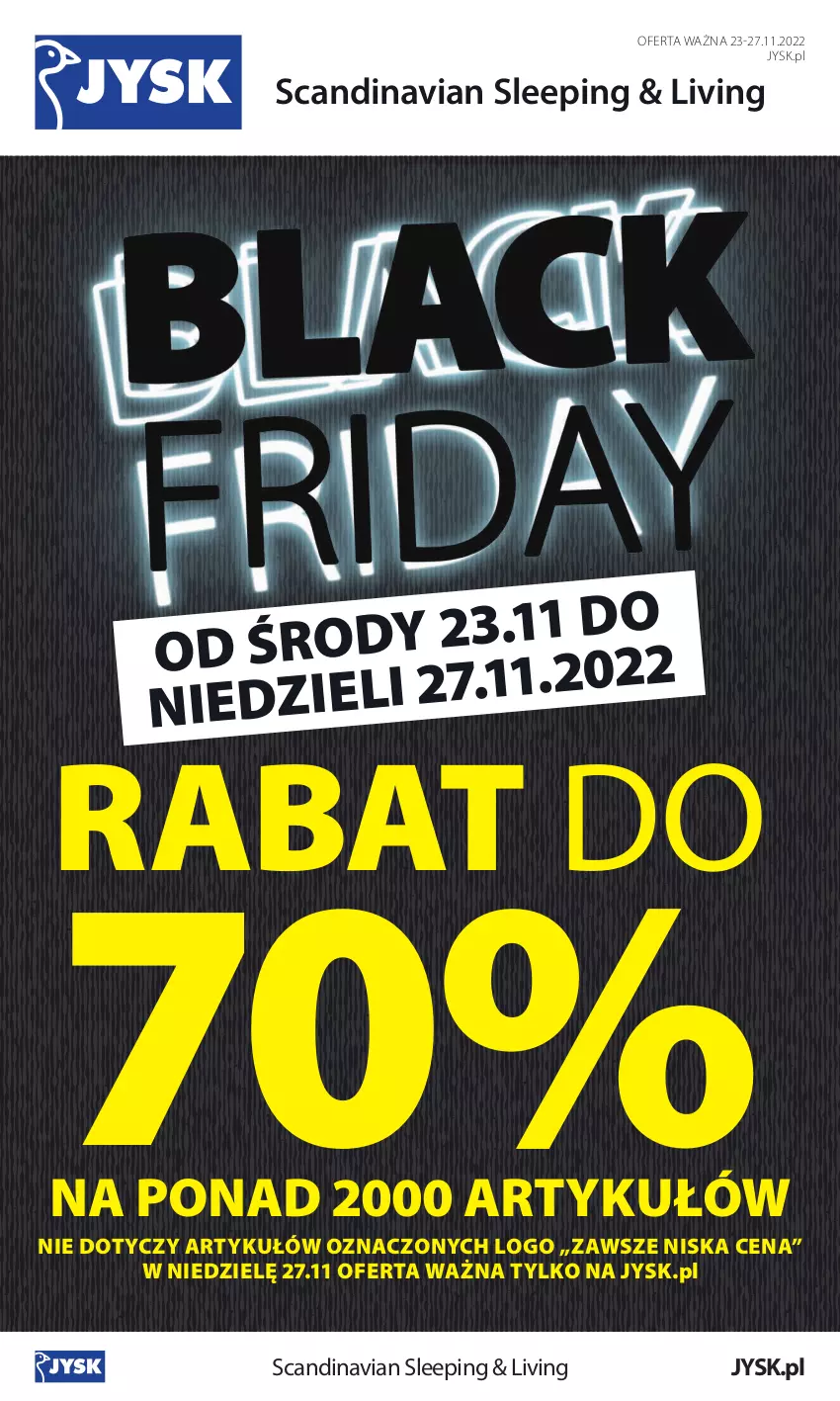 Gazetka promocyjna Jysk - Gazetka Black Friday - ważna 23.11 do 27.11.2022 - strona 2