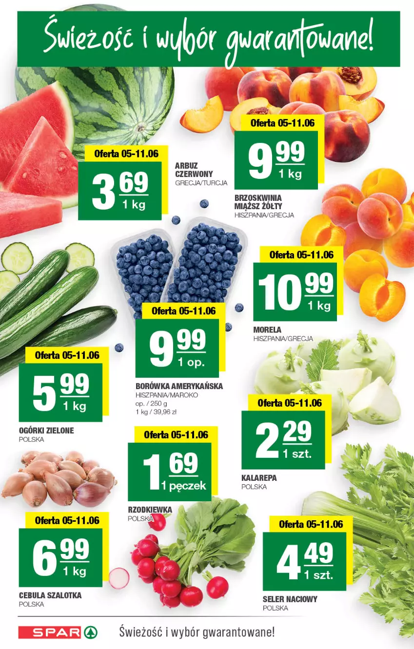 Gazetka promocyjna Spar - Spar - ważna 02.06 do 12.06.2024 - strona 2 - produkty: Borówka, Borówka amerykańska, Cebula, Cebula szalotka, Morela, Rzodkiewka, Seler naciowy, Szal