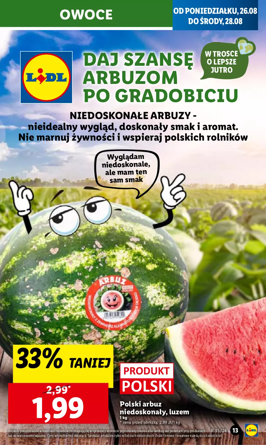 Gazetka promocyjna Lidl - GAZETKA - ważna 26.08 do 28.08.2024 - strona 15 - produkty: Arbuz, BIC, Gra, Owoce, Rolnik