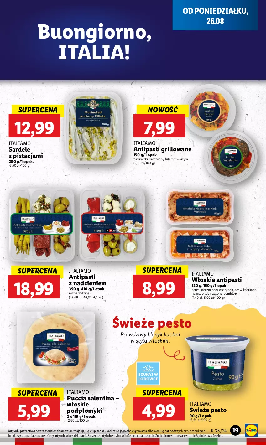 Gazetka promocyjna Lidl - GAZETKA - ważna 26.08 do 28.08.2024 - strona 21 - produkty: Grill, Karczochy, Pesto, Pomidory, Ser, Suszone pomidory