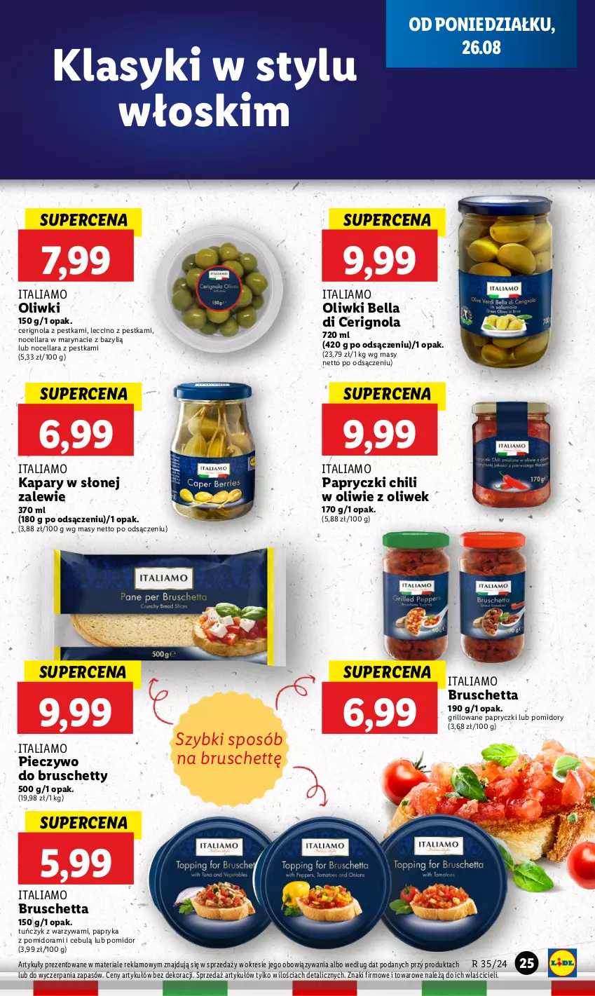 Gazetka promocyjna Lidl - GAZETKA - ważna 26.08 do 28.08.2024 - strona 27 - produkty: Bazyl, Bell, Bella, Grill, Kapary, Oliwki, Papryka, Piec, Pieczywo, Pomidory, Tuńczyk, Warzywa