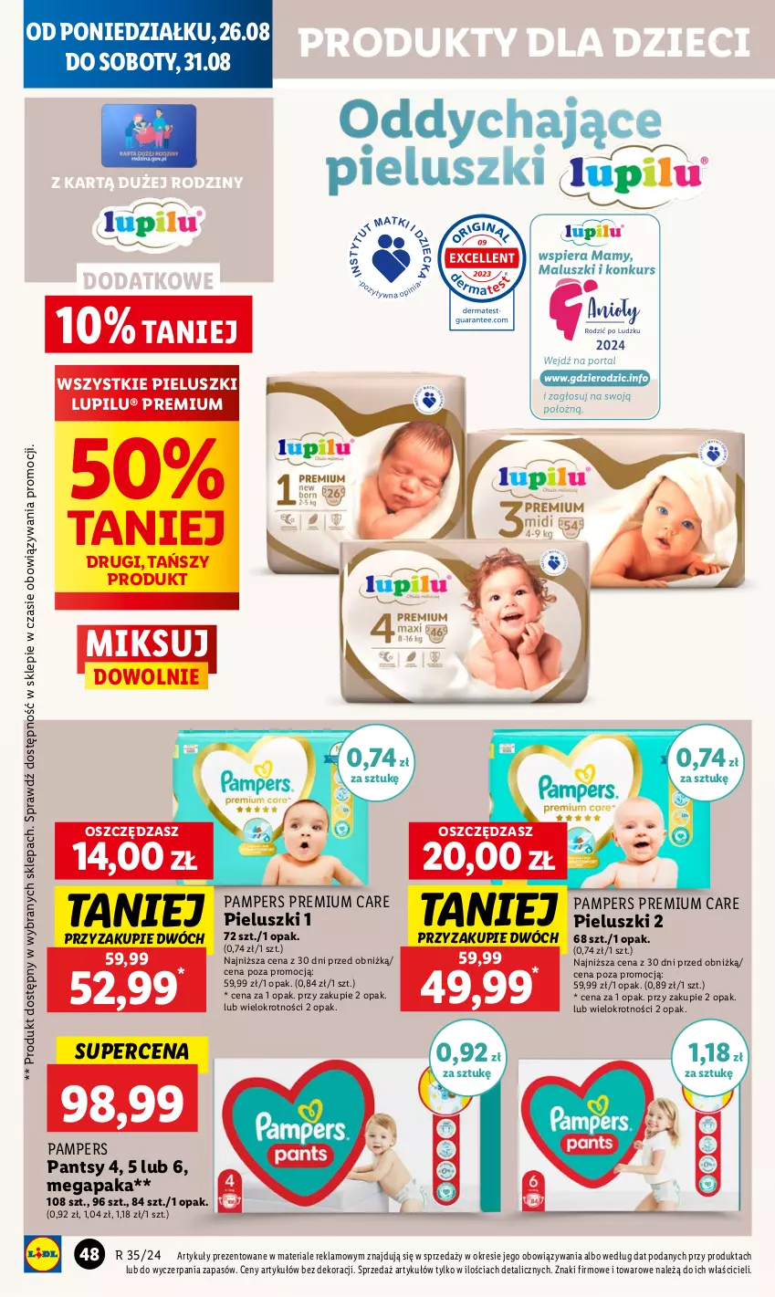 Gazetka promocyjna Lidl - GAZETKA - ważna 26.08 do 28.08.2024 - strona 52 - produkty: Dzieci, Pampers