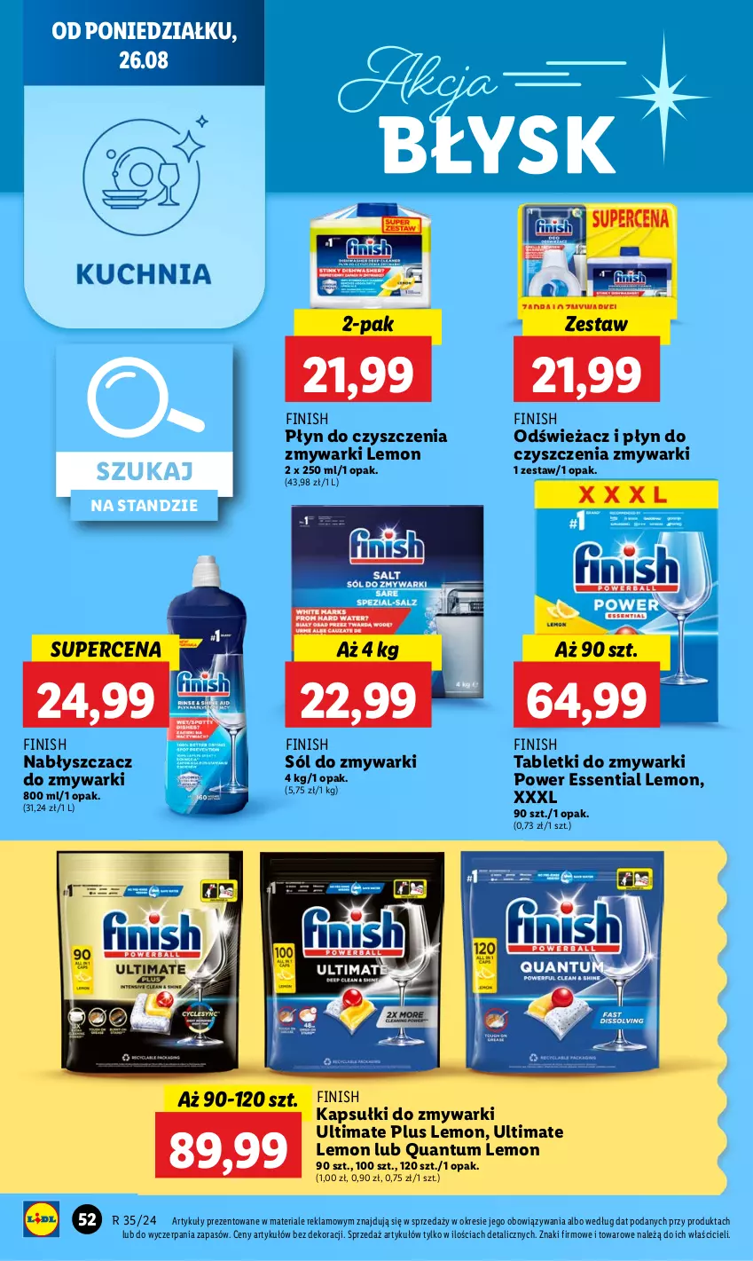 Gazetka promocyjna Lidl - GAZETKA - ważna 26.08 do 28.08.2024 - strona 56 - produkty: Finish, Sól, Tablet, Tabletki do zmywarki, Zmywarki