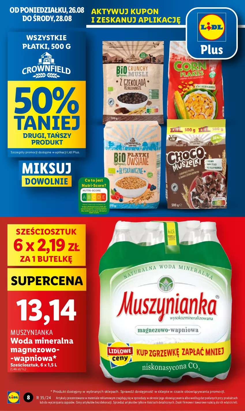 Gazetka promocyjna Lidl - GAZETKA - ważna 26.08 do 28.08.2024 - strona 8 - produkty: Magnez, Mus, Muszynianka, Wazon, Woda, Woda mineralna