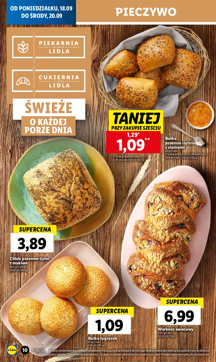 Gazetka promocyjna Lidl - GAZETKA - ważna 18.09 do 20.09.2023 - strona 20 - produkty: Bułka, Chleb, Gry, Koc, Piec, Pieczywo, Por