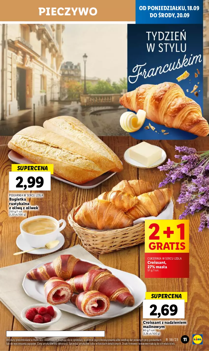 Gazetka promocyjna Lidl - GAZETKA - ważna 18.09 do 20.09.2023 - strona 21 - produkty: Bagietka, Croissant, Cukier, Gra, Piec, Pieczywo, Rust, Ser