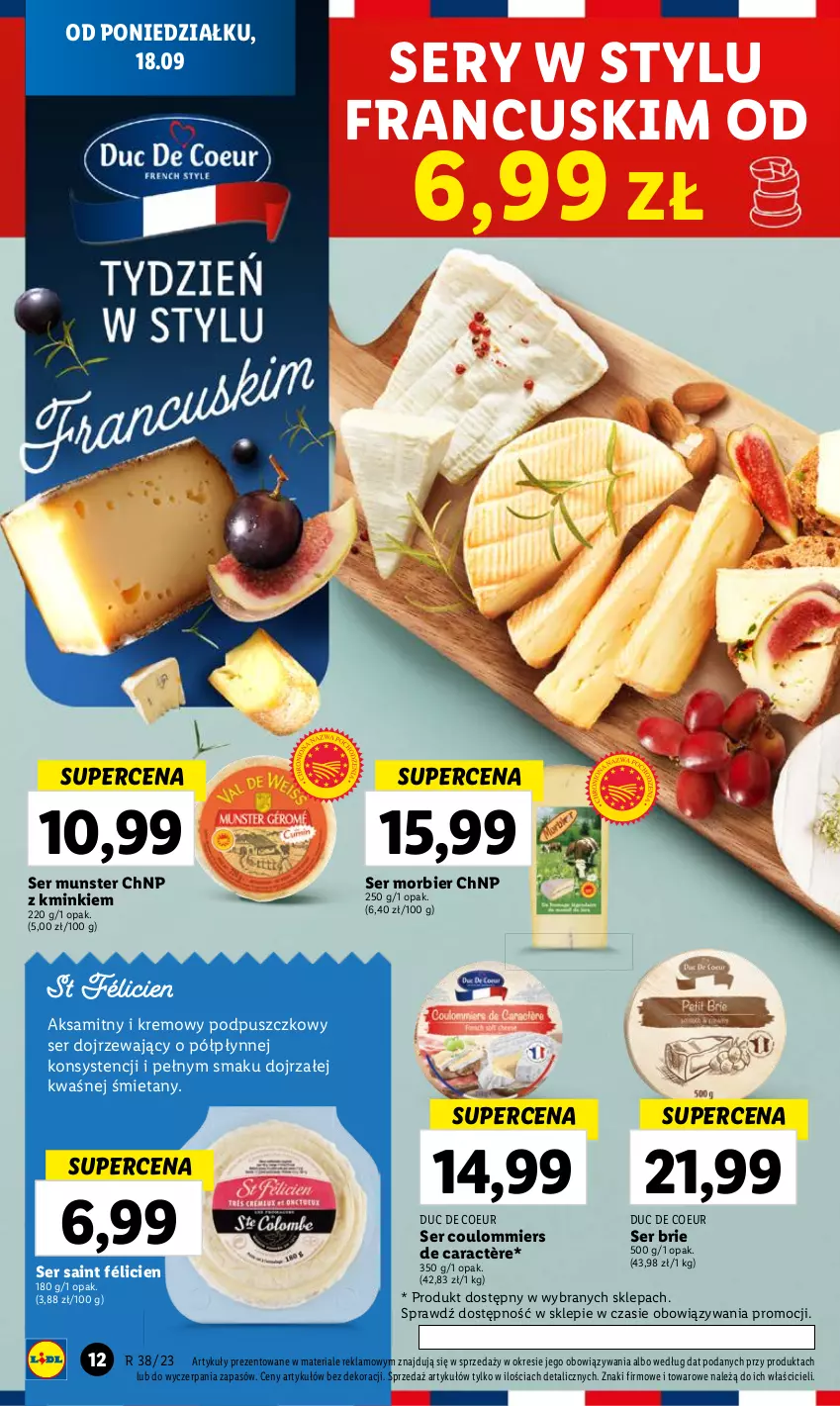 Gazetka promocyjna Lidl - GAZETKA - ważna 18.09 do 20.09.2023 - strona 22 - produkty: Aksam, Brie, Ser