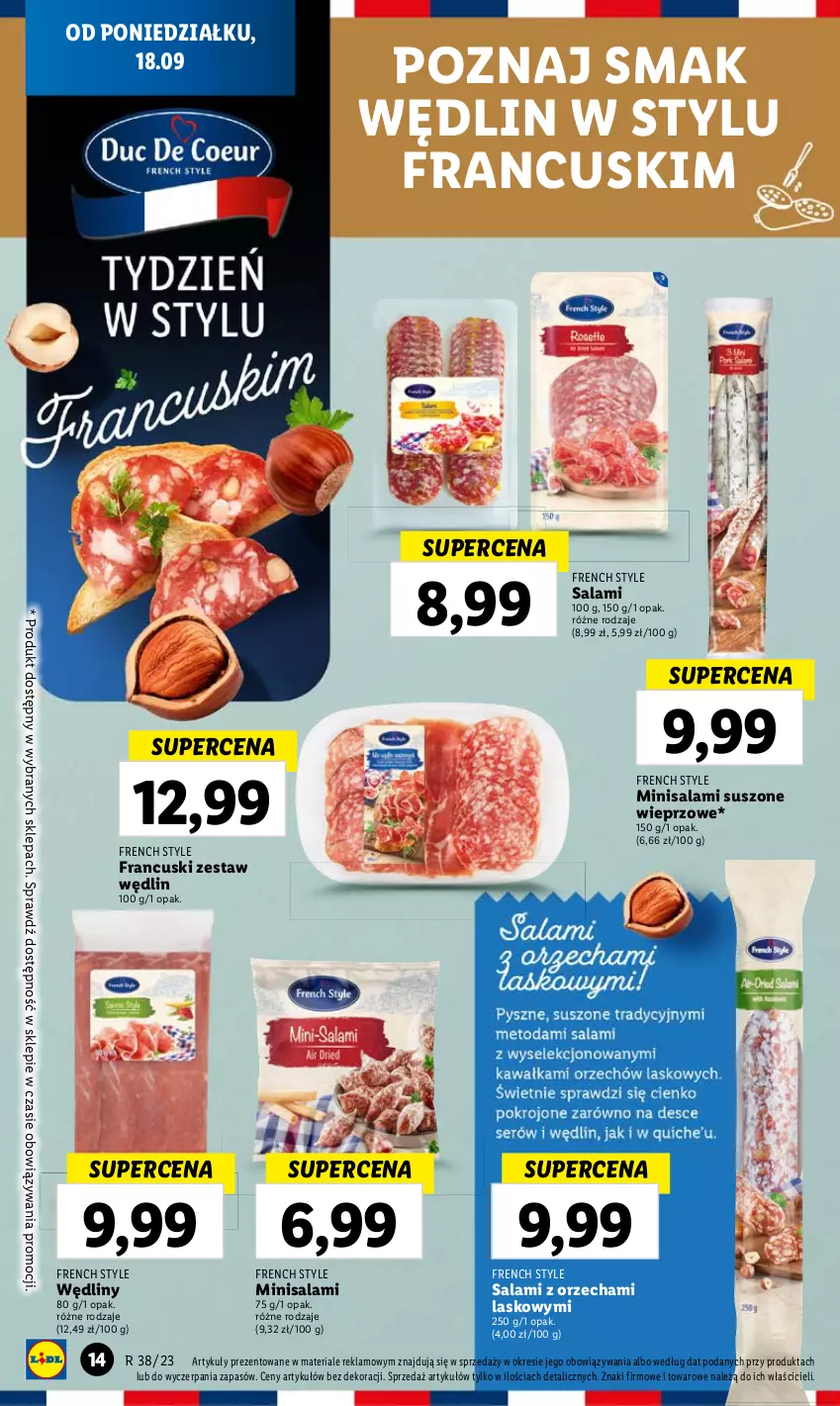 Gazetka promocyjna Lidl - GAZETKA - ważna 18.09 do 20.09.2023 - strona 24 - produkty: Salami