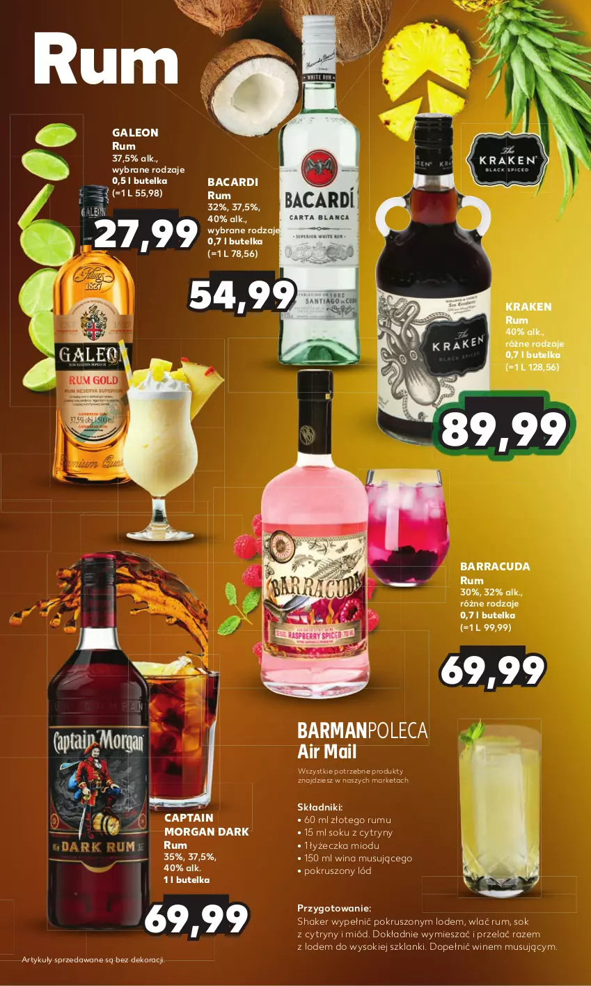 Gazetka promocyjna Kaufland - Barek Kauflandu - ważna 28.12.2023 do 10.01.2024 - strona 11 - produkty: Bacardi, Captain Morgan, Cytryny, Lanki, Leon, Miód, Mus, Rum, Sok