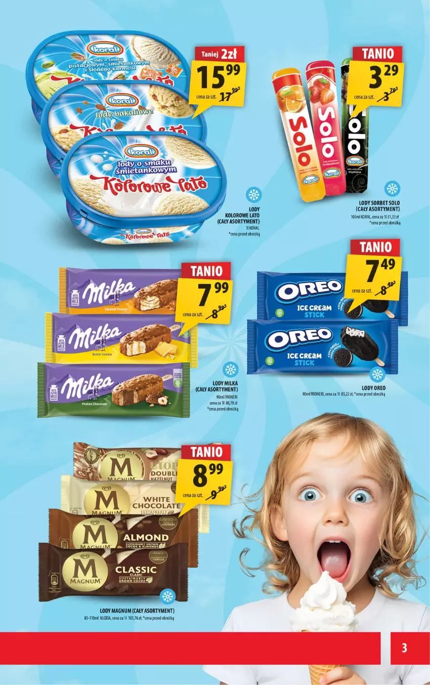 Gazetka promocyjna Arhelan - Gazetka - ważna 01.08 do 10.08.2025 - strona 3 - produkty: Algida, LG, Lody, Milka