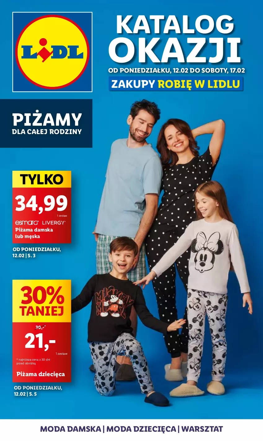 Gazetka promocyjna Lidl - GAZETKA - ważna 12.02 do 17.02.2024 - strona 1 - produkty: Dzieci, Moda, Piżama