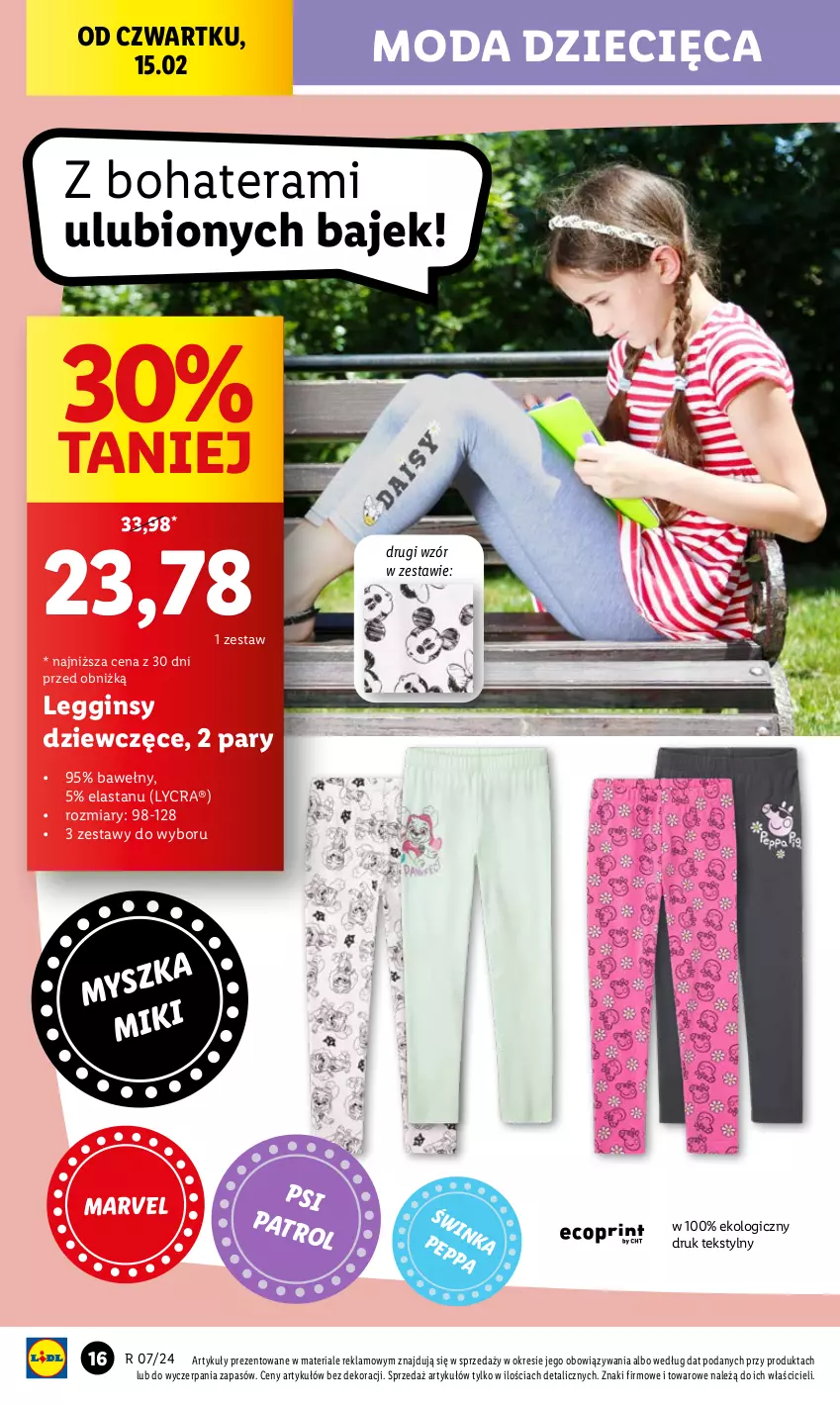 Gazetka promocyjna Lidl - GAZETKA - ważna 12.02 do 17.02.2024 - strona 18 - produkty: Dzieci, Gin, Legginsy, Moda, Tera