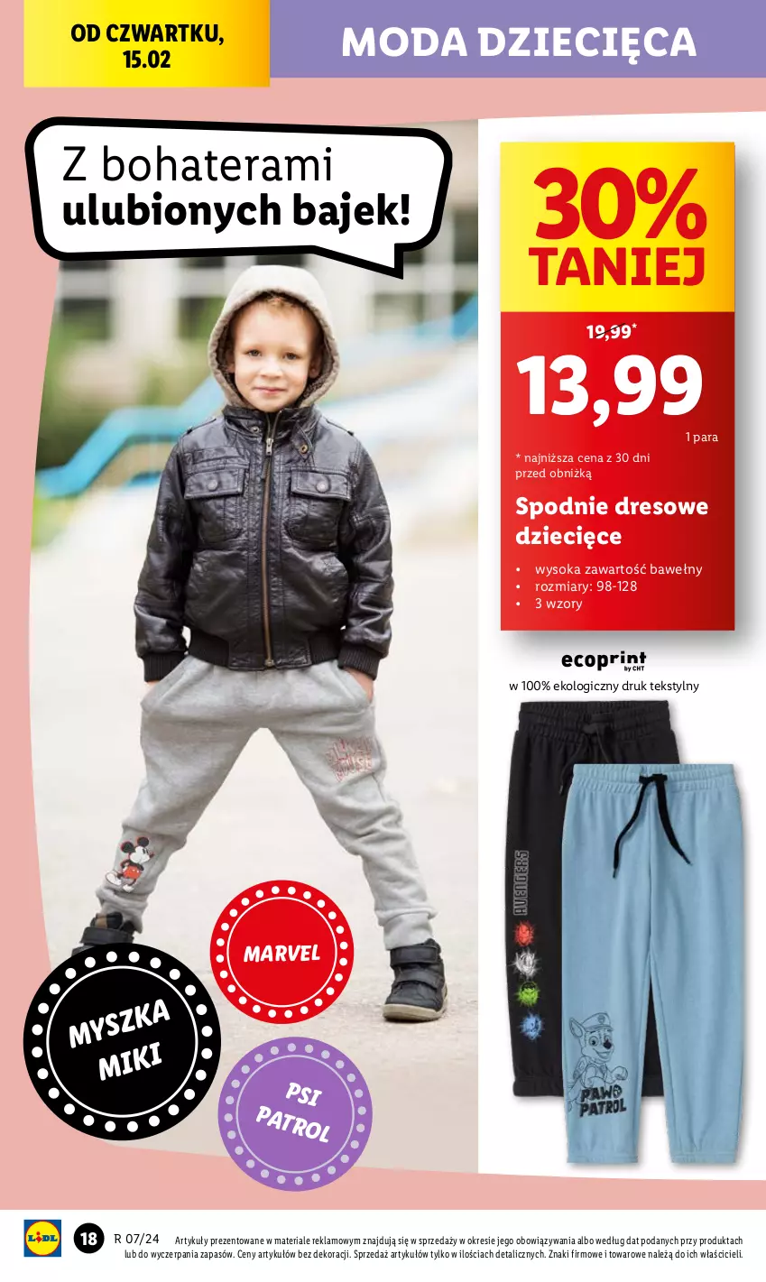 Gazetka promocyjna Lidl - GAZETKA - ważna 12.02 do 17.02.2024 - strona 20 - produkty: Dres, Dzieci, Moda, Sok, Spodnie, Spodnie dresowe, Tera