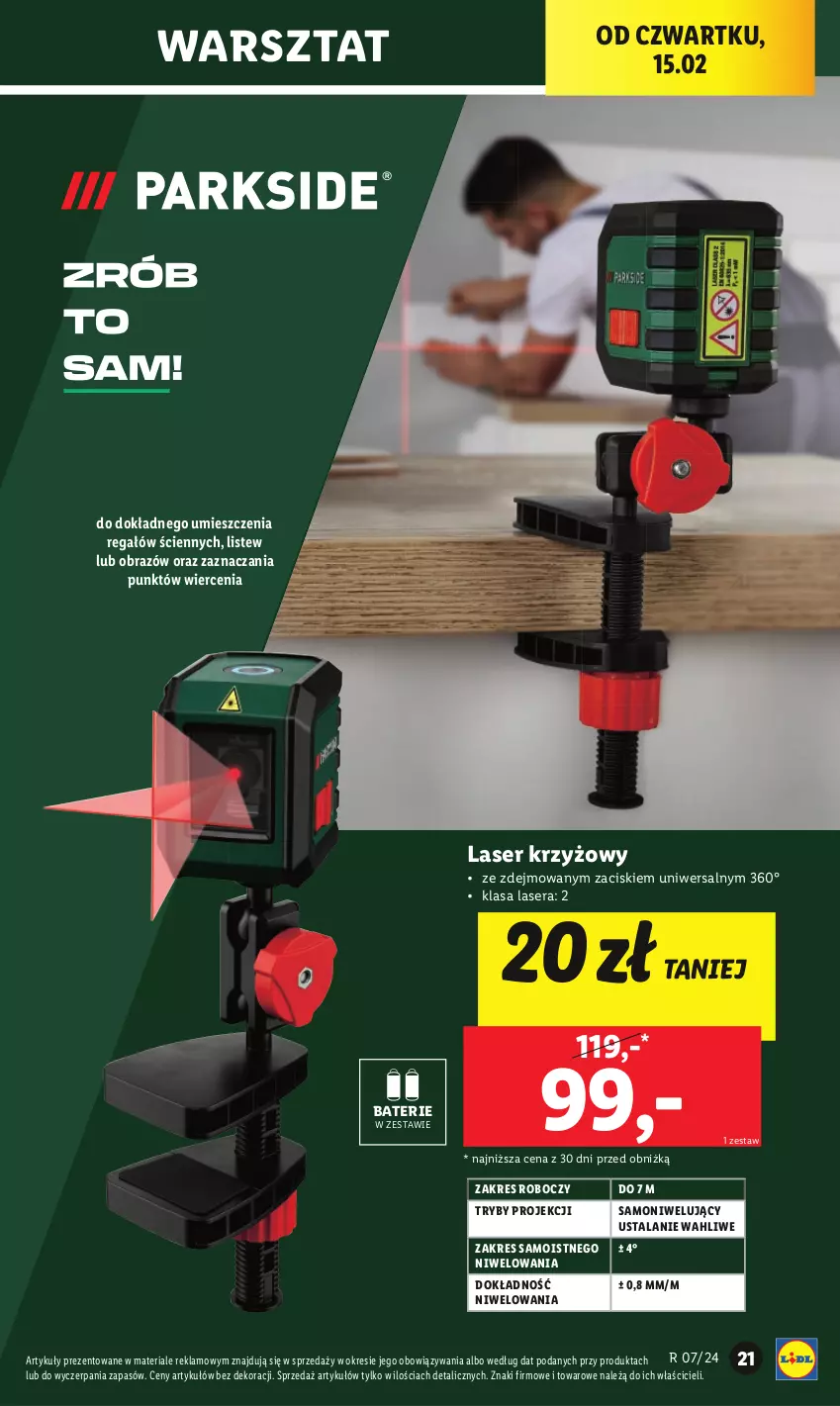 Gazetka promocyjna Lidl - GAZETKA - ważna 12.02 do 17.02.2024 - strona 25 - produkty: Laser krzyżowy, Obraz, Regał, Ser