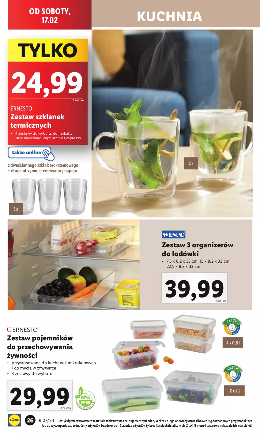 Gazetka promocyjna Lidl - GAZETKA - ważna 12.02 do 17.02.2024 - strona 32 - produkty: Cappuccino, Chia, Fa, Kuchnia, Organizer, Pojemnik