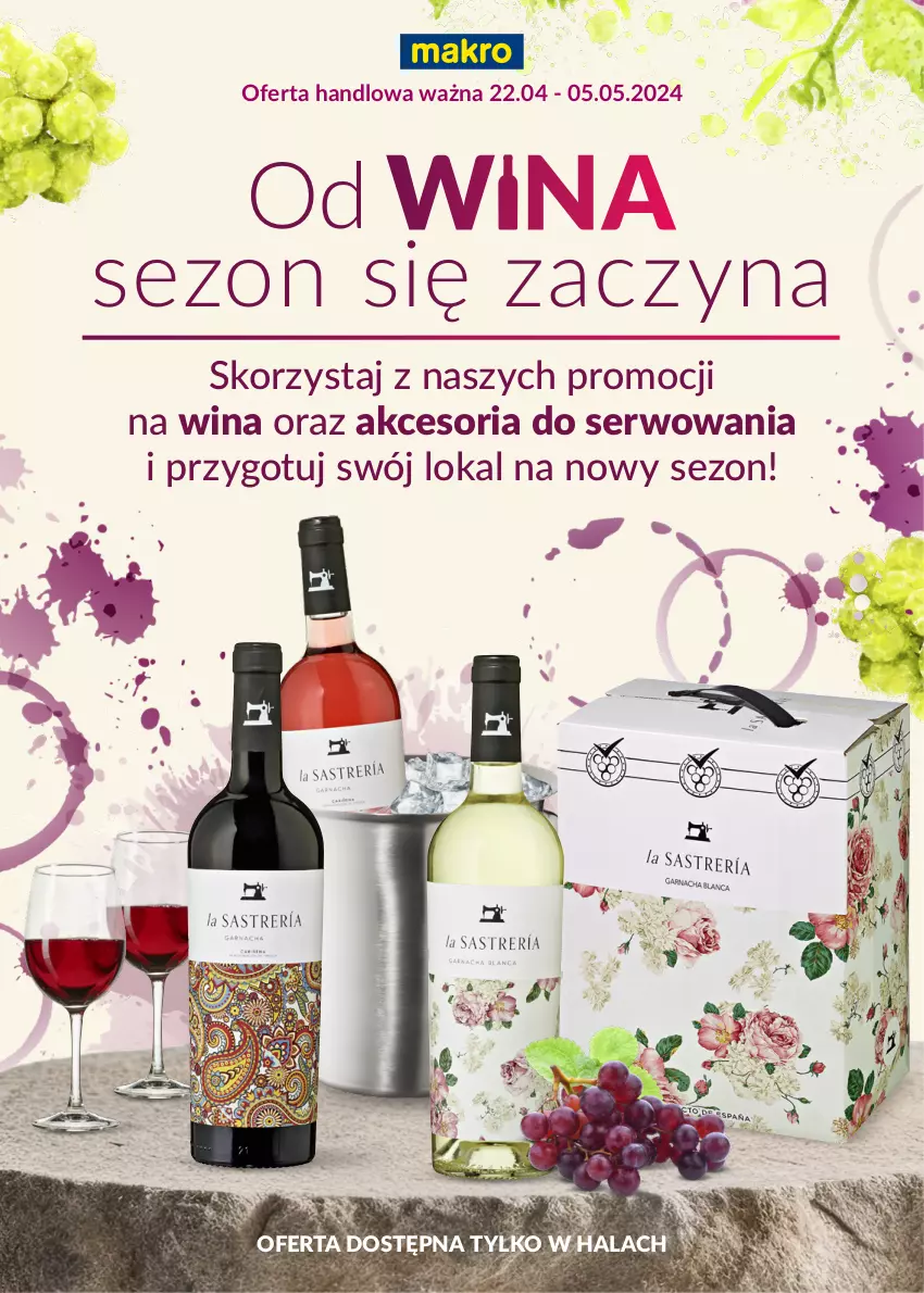 Gazetka promocyjna Makro - Ulotka Od wina sezon się zaczyna - ważna 22.04 do 05.05.2024 - strona 1 - produkty: Ser