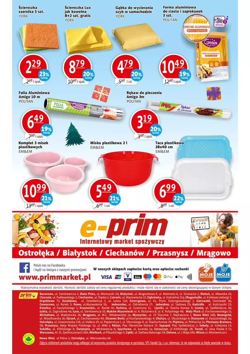 Gazetka promocyjna Prim Market - Gazetka - ważna 25.11 do 01.12.2021 - strona 16 - produkty: Fa, Folia aluminiowa, Gra, Miska, Piec, Rękaw do pieczenia, Taca